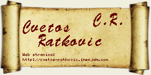Cvetoš Ratković vizit kartica